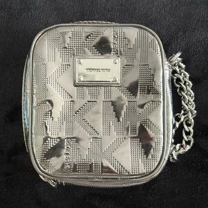 Michael Kors silver wristlet